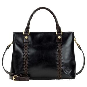 Patricia Nash Dorothy Leather Satchel with Crossbody Strap